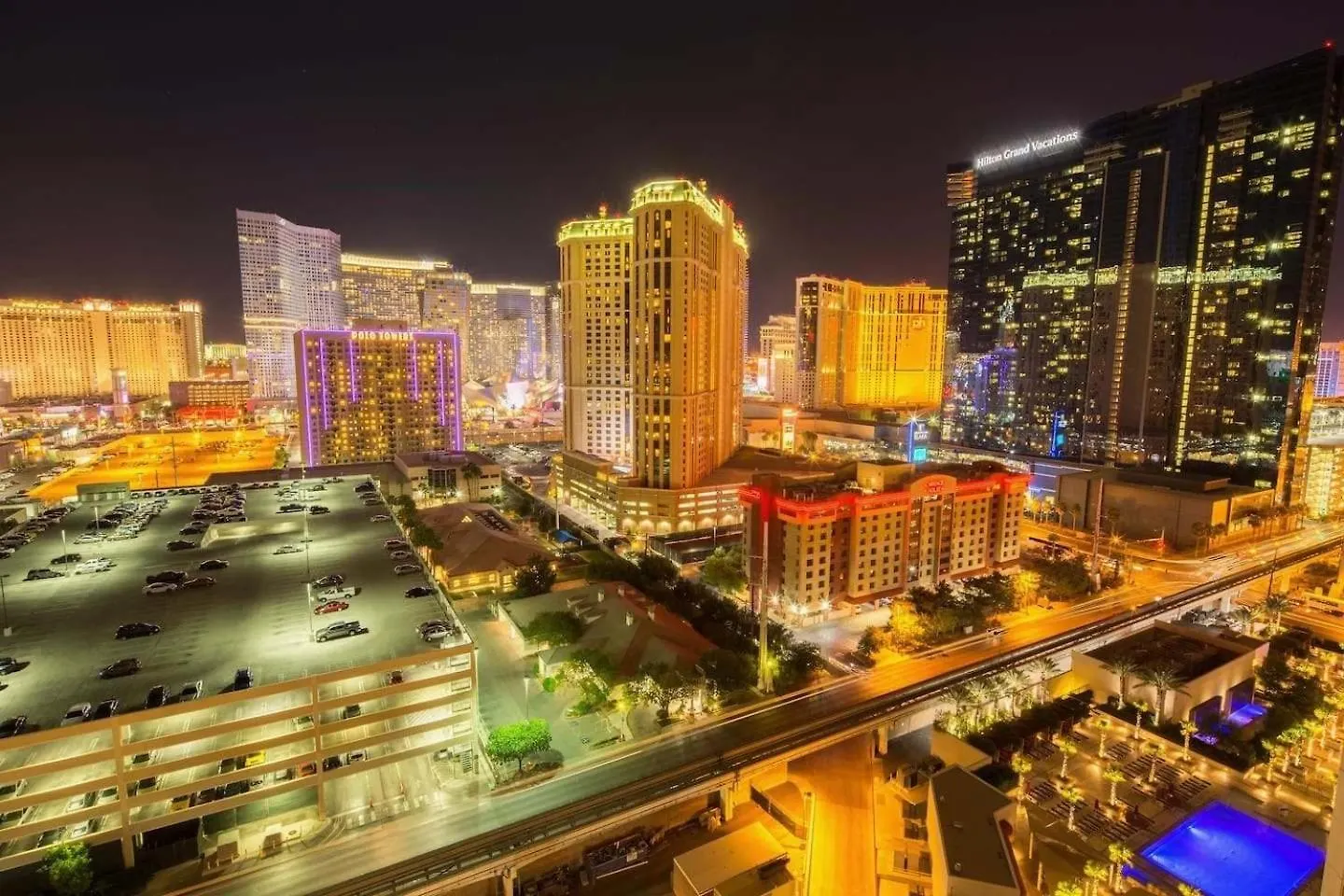 No Resort Fee Strip View Balcony+ Free Valet+ Pool Las Vegas